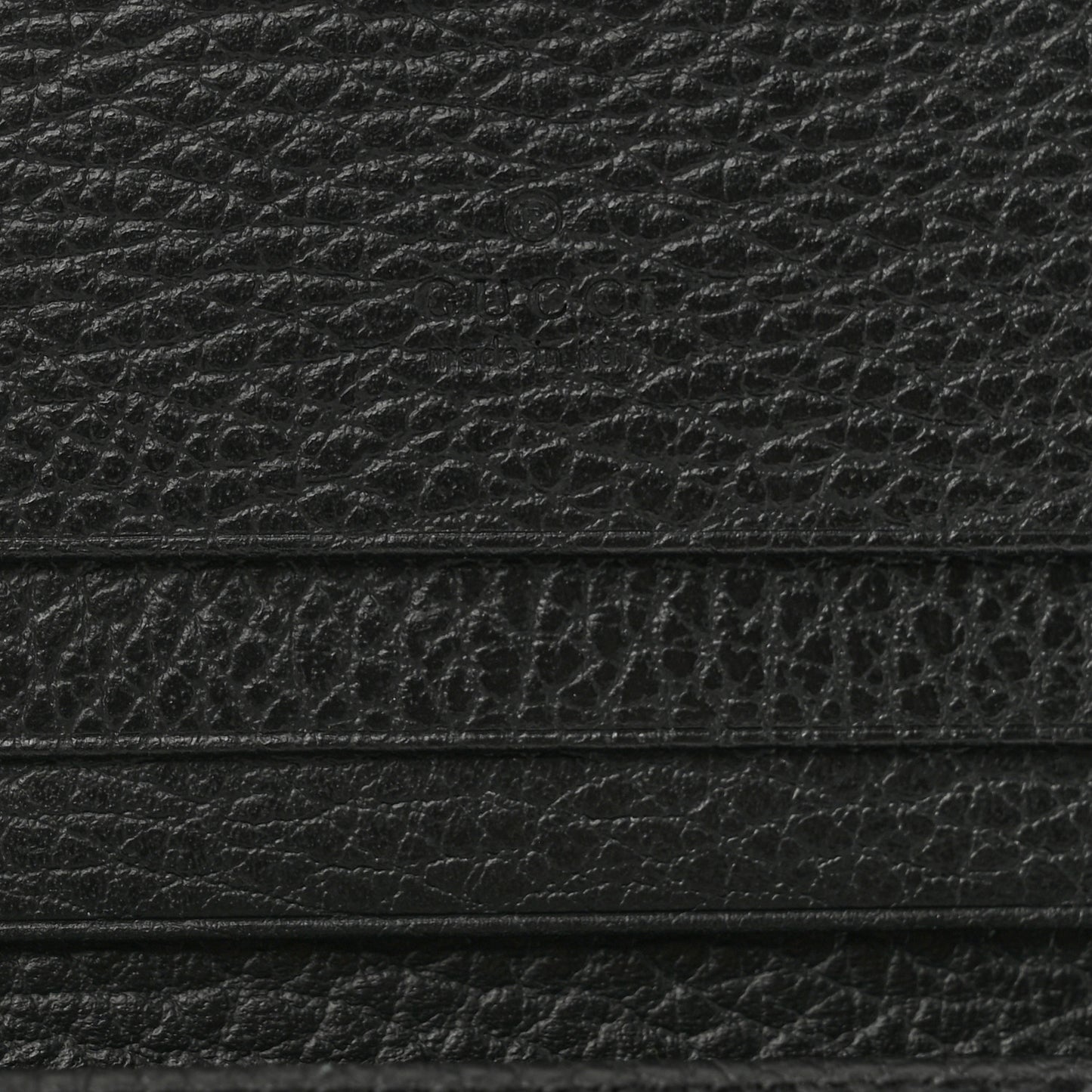 Dollar Calfskin Enamel Monochrome GG Marmont Card Case Black