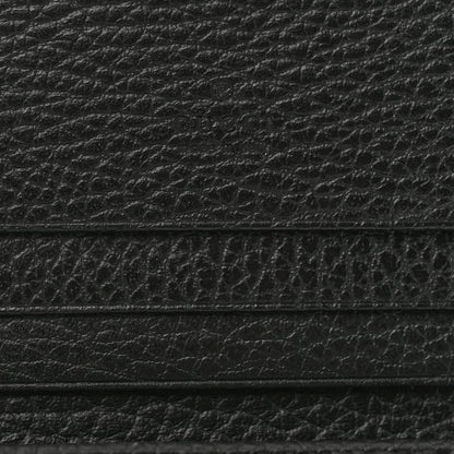 Gucci Dollar Calfskin Enamel Monochrome GG Marmont Card Case Black 6 of 7