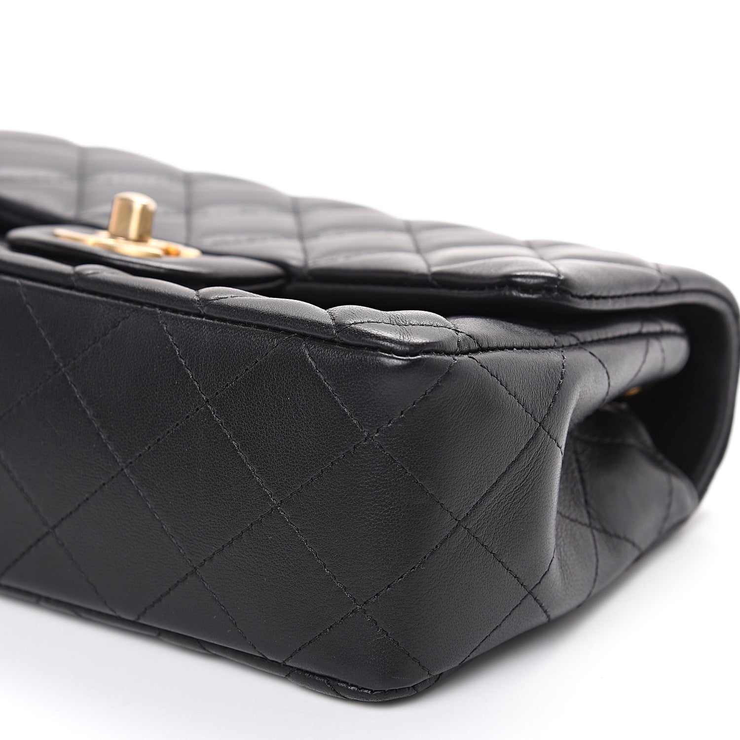 Chanel Lambskin Quilted Mini Rectangular Flap Black 8 of 11
