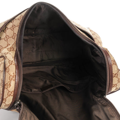 Gucci Monogram Natural Pigskin Large Diaper Bag Beige Ebony Cocoa Dark Chocolate 7 of 13