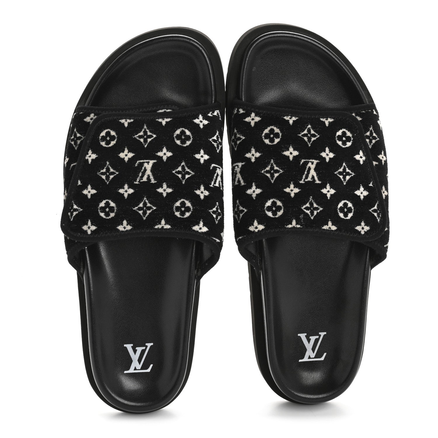 Louis Vuitton Monogram Mens Miami Mules 8.5 Black 2 of 9