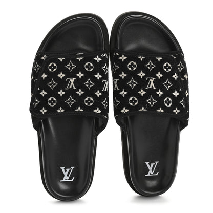 Louis Vuitton Monogram Mens Miami Mules 8.5 Black 2 of 9