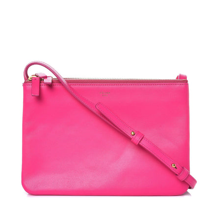 Celine Lambskin Small Trio Crossbody Bag Fluo Pink 1 of 10