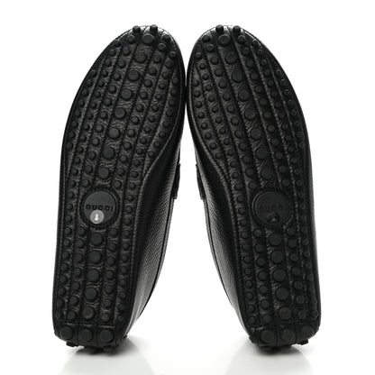 Gucci Calfskin Web Mens Horsebit Driver Loafers 8 Black 5 of 10