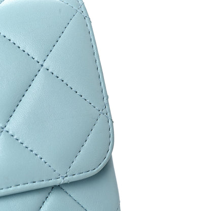 Chanel Lambskin Quilted Small Trendy CC Flap Dual Handle Bag Light Blue 16 of 26