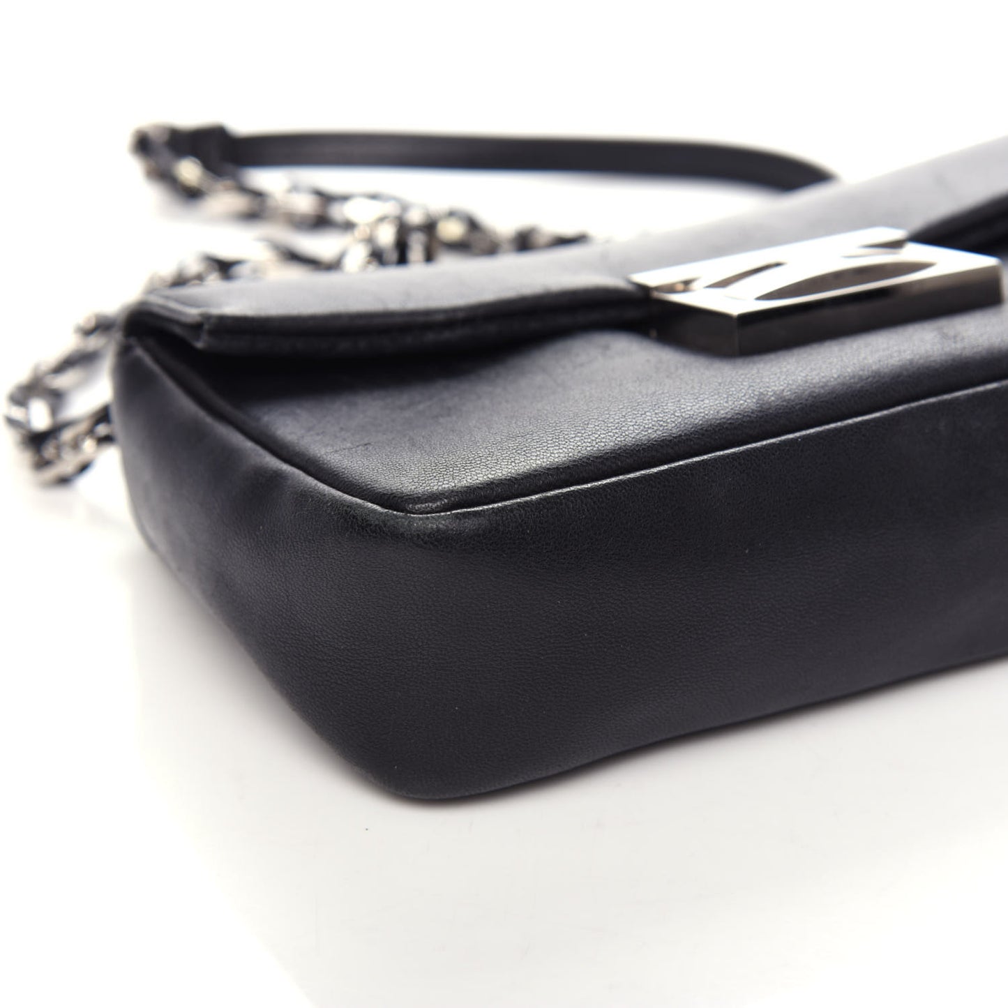 Shiny Nappa Mini Be Baguette Shoulder Bag Black