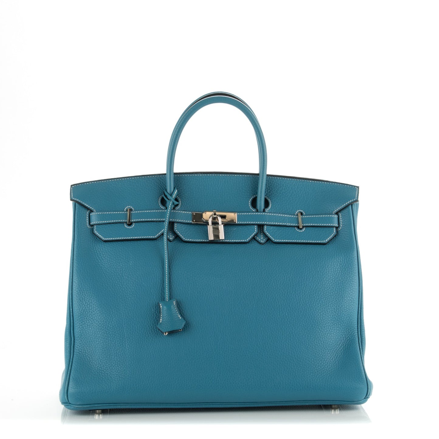 Taurillon Clemence Birkin 40 Blue Jean
