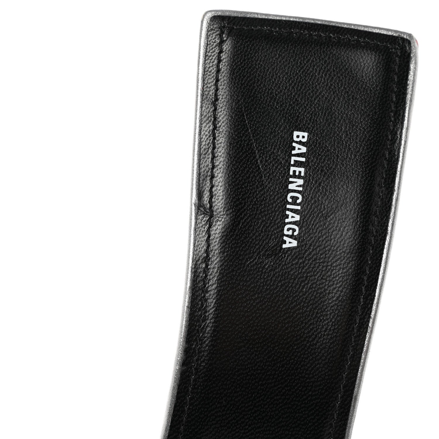 Balenciaga Metallic Nappa BB Square Knife Pointed Toe 40mm Mules 39.5 Silver 12 of 14