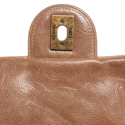 Chanel Crumpled Grained Calfskin Maxi Shiva Flap Beige 5 of 8