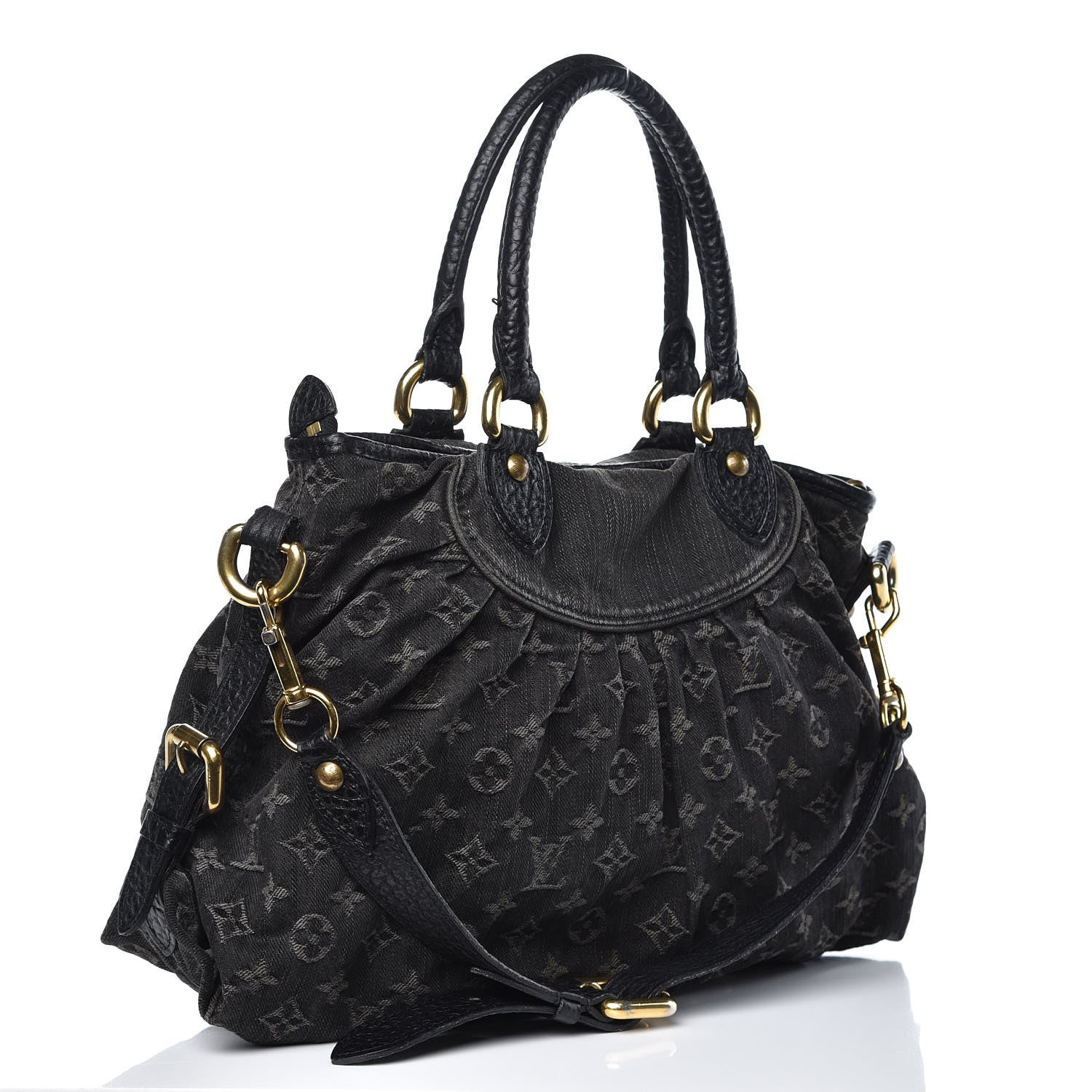 Louis Vuitton Denim Neo Cabby MM Black 3 of 14