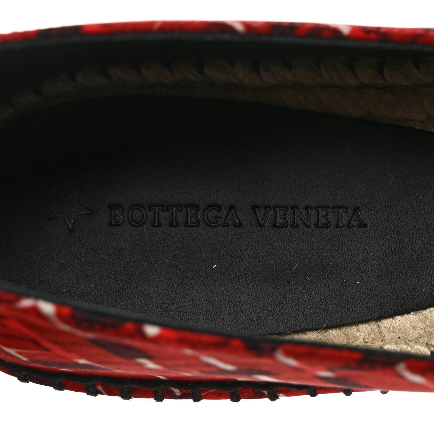 Satin Micro Square Grid Espadrille 40 Red Multicolor