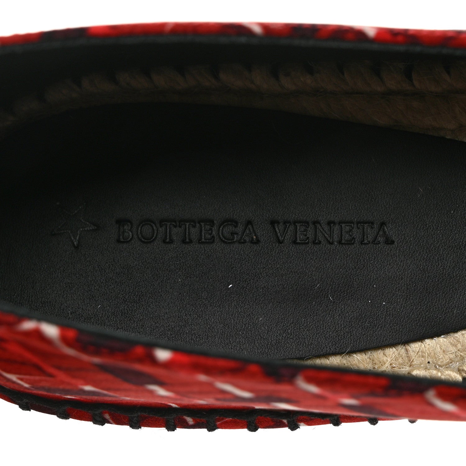Bottega Veneta Satin Micro Square Grid Espadrille 40 Red Multicolor 7 of 9