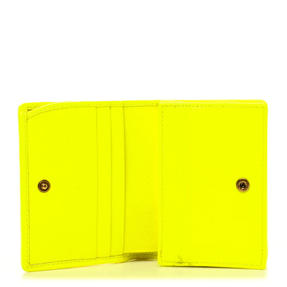 Gucci Calfskin Flora Print Zumi Card Case Yellow Fluo 5 of 11