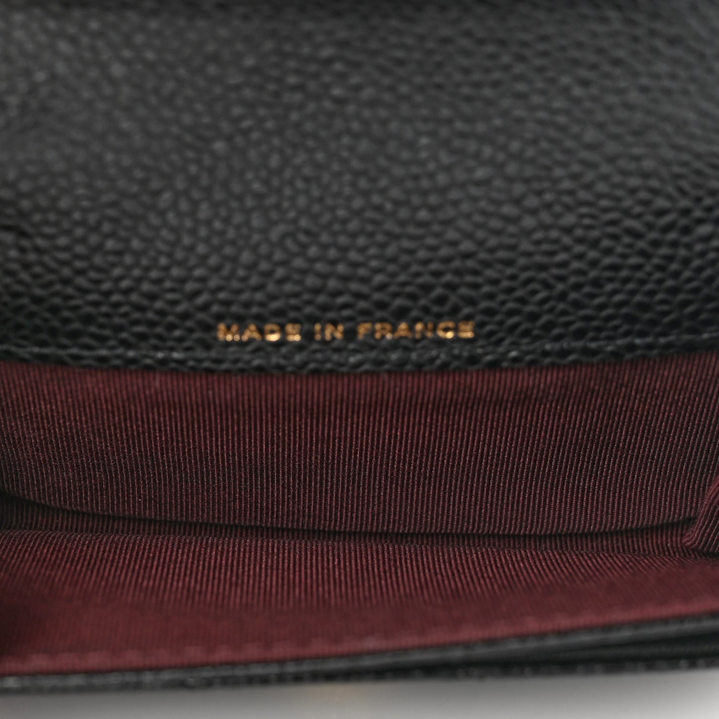 Caviar Quilted Flap Card Holder Black