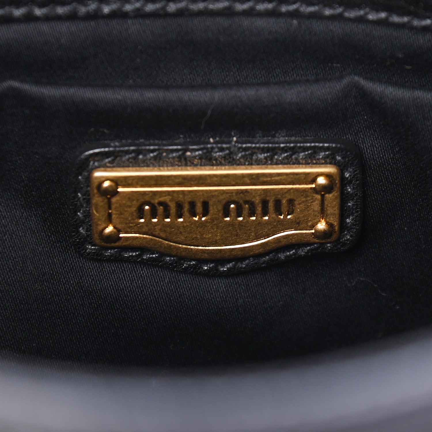 Miu Miu Vitello Daino Shoulder Bag Black 5 of 9