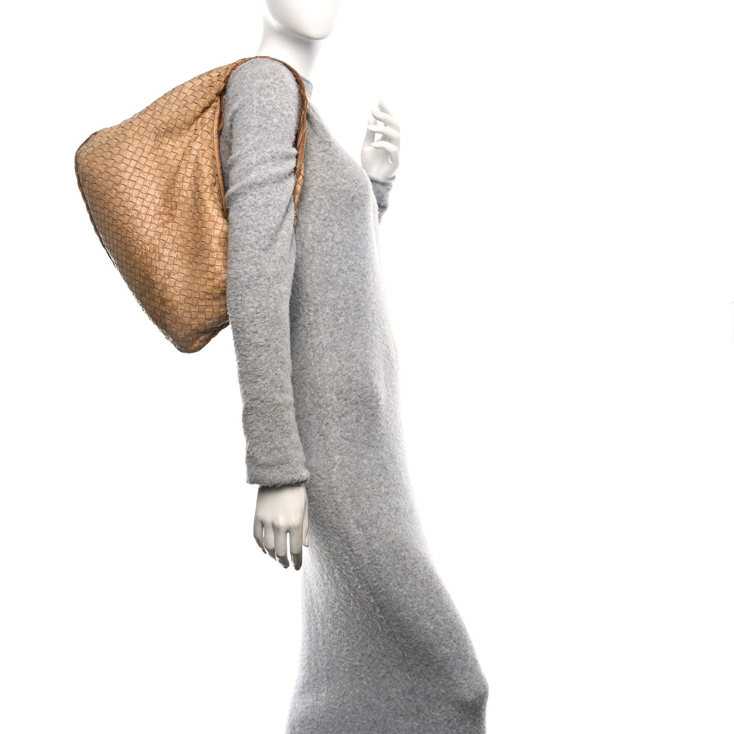 Bottega Veneta Nappa Intrecciato Embossed Medium Veneta Hobo Camel 2 of 13