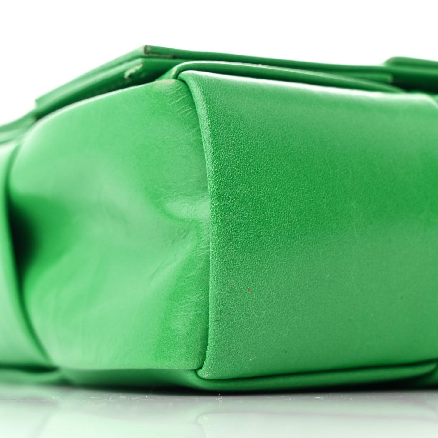 Crinkled Lambskin Maxi Intrecciato Extra Mini Cassette Crossbody Bag Parakeet