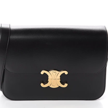 Celine Shiny Calfskin Medium Triomphe Black 6 of 8