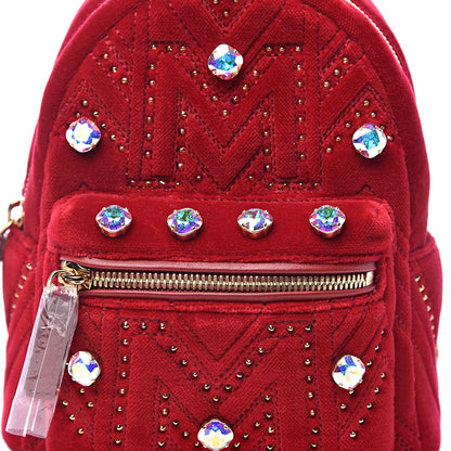 MCM Velvet Swarovski Crystal Bebe Boo Backpack Viva Red 10 of 10