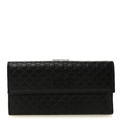 Gucci Microguccissima Continental Flap Wallet Black 1 of 7