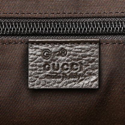 Gucci Monogram Dollar Calfskin Boston Duffle Bag Beige Ebony Testa di Moro Marrone Scuro 5 of 11
