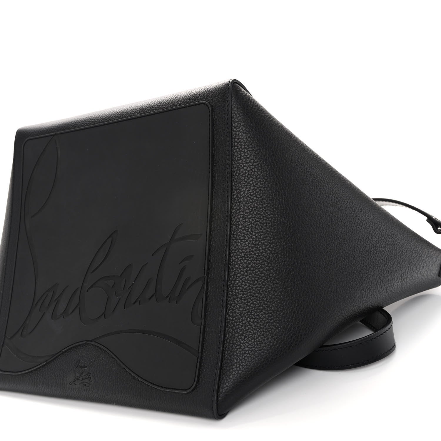 Christian Louboutin Calfskin Empire Spike Studded Small Cabachic Tote Black 9 of 9