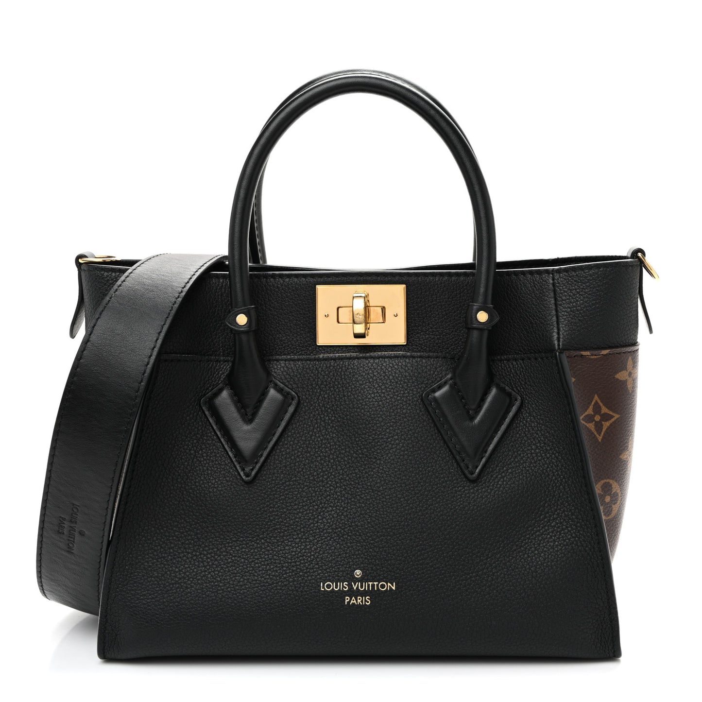 Calfskin Monogram On My Side PM Black