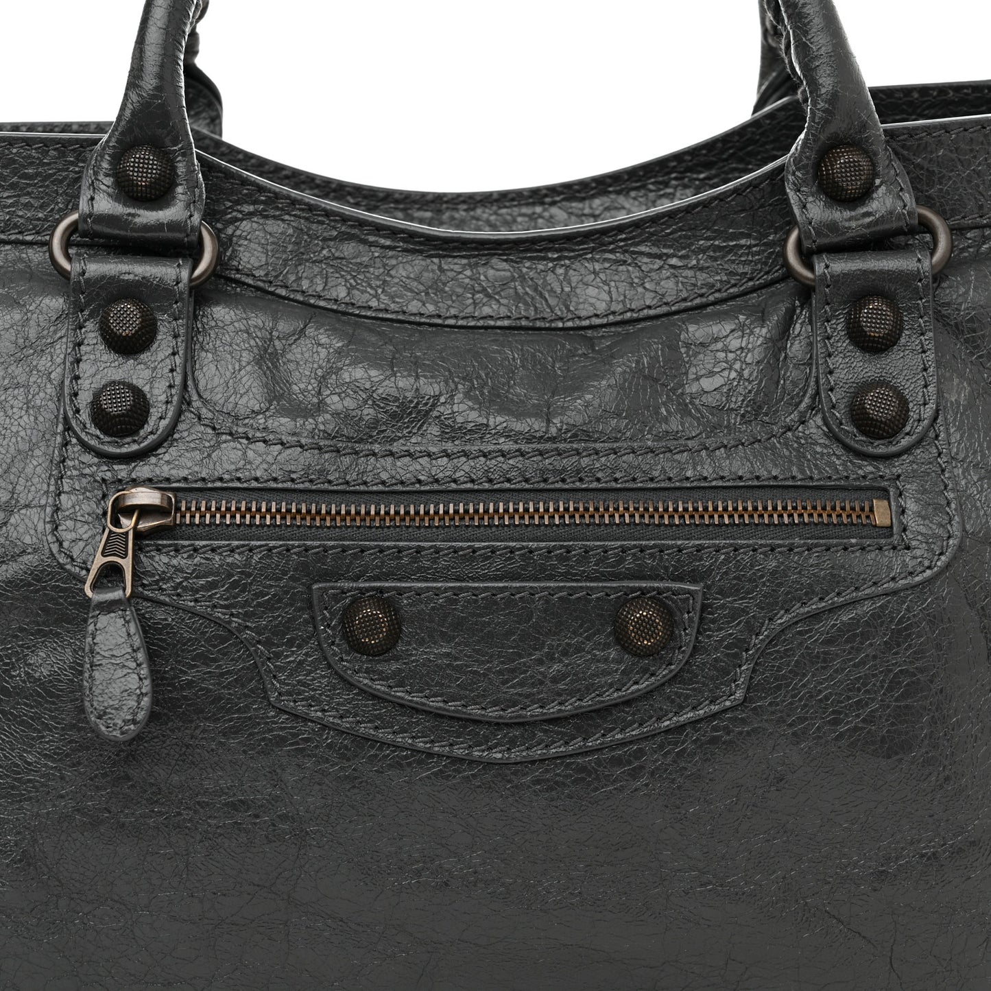 Agneau Giant 12 Gunmetal Hardware City Gris Fossile