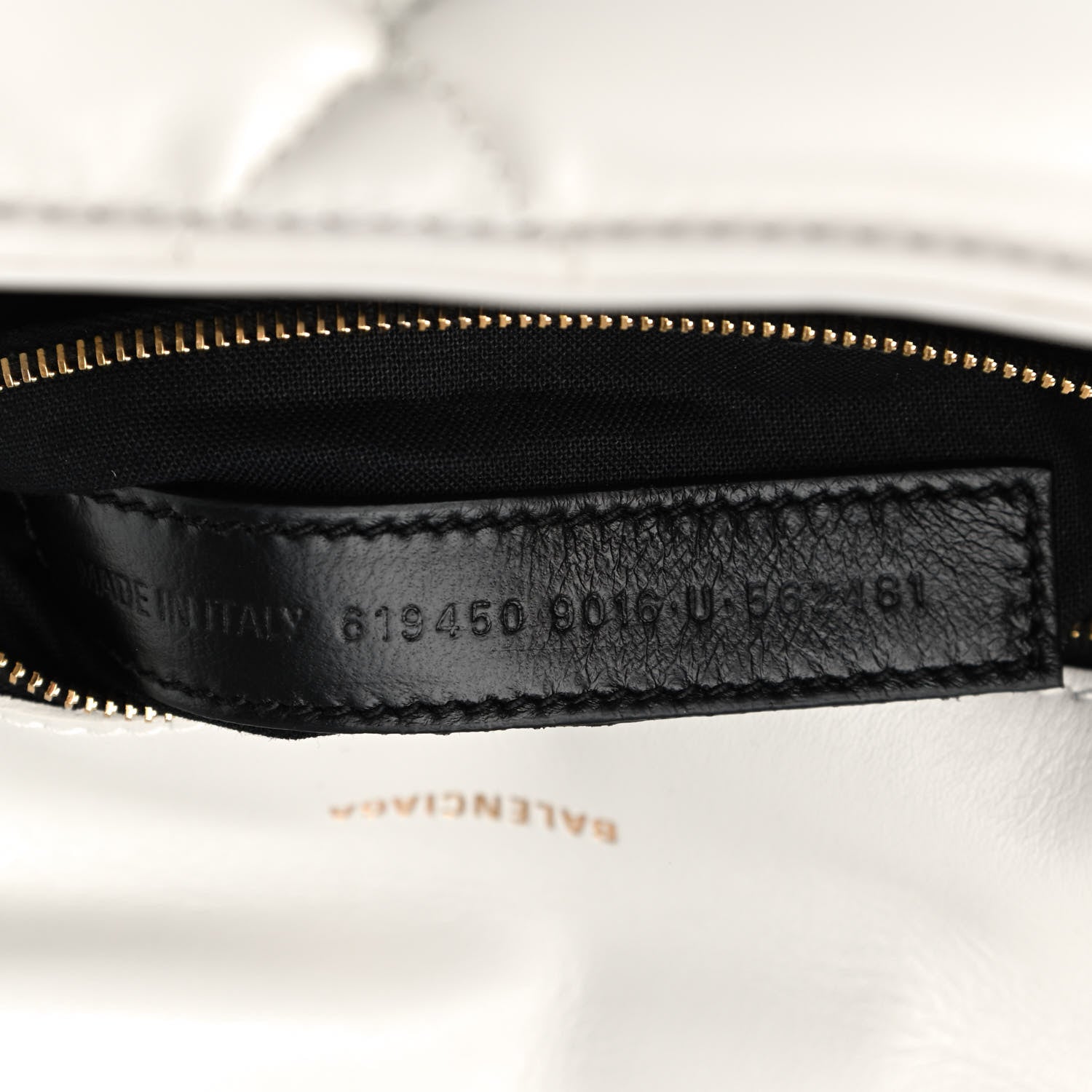Balenciaga Nappa Calfskin Quilted Touch B Puffy Clutch White 7 of 9