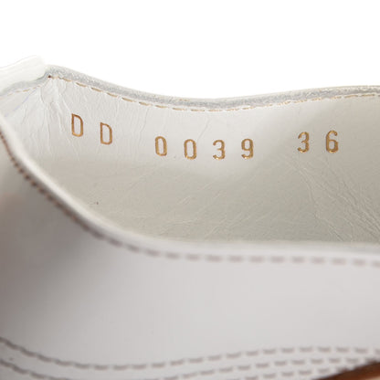Louis Vuitton Leather Perforated Thong Sandals 36 White 6 of 6