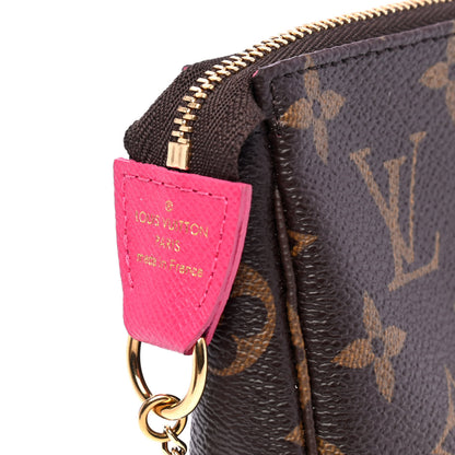 Louis Vuitton Monogram 2019 Christmas Animation Mini Courchevel Pochette Accessories Fuchsia 3 of 5