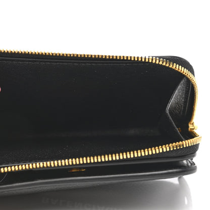 Balenciaga Calfskin Bi-Fold Zip Around Compact Wallet Black 5 of 8