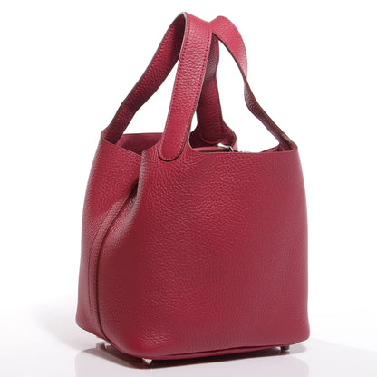 Hermes Togo Picotin Lock PM Rubis 3 of 9
