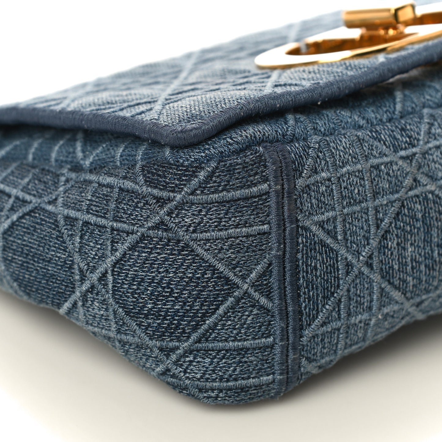 Denim Cannage Small Caro Bag Blue