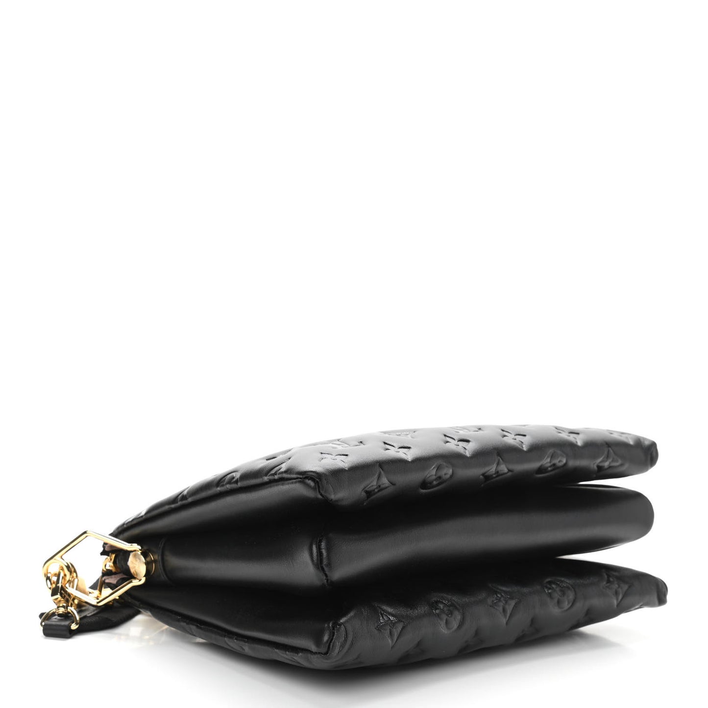Lambskin Embossed Monogram Coussin PM Black