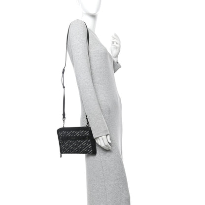 Versace Coated Canvas La Greca Signature  Black Gray 2 of 14