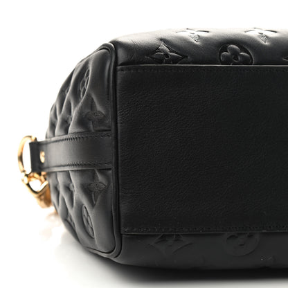 Louis Vuitton Lambskin Embossed Monogram Speedy 22 Bandouliere Black 7 of 8