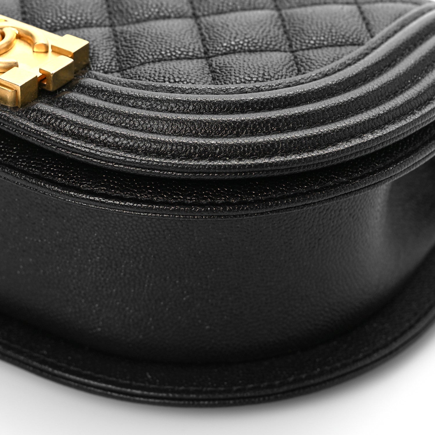 Chanel Caviar Quilted Small Boy Messenger Bag Black 9 of 9