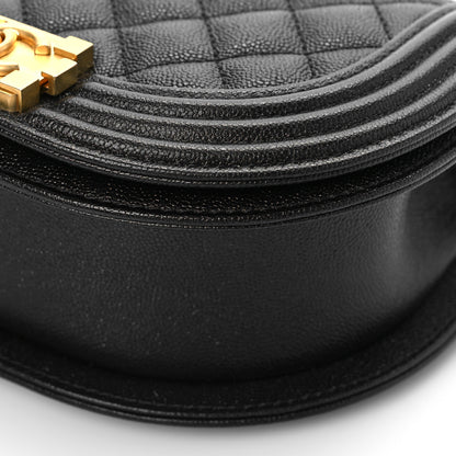 Chanel Caviar Quilted Small Boy Messenger Bag Black 9 of 9