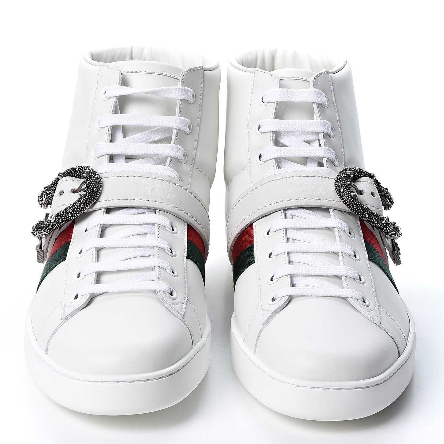 Calfskin Ayers Web Mens Dionysus High Top Sneakers 11 White
