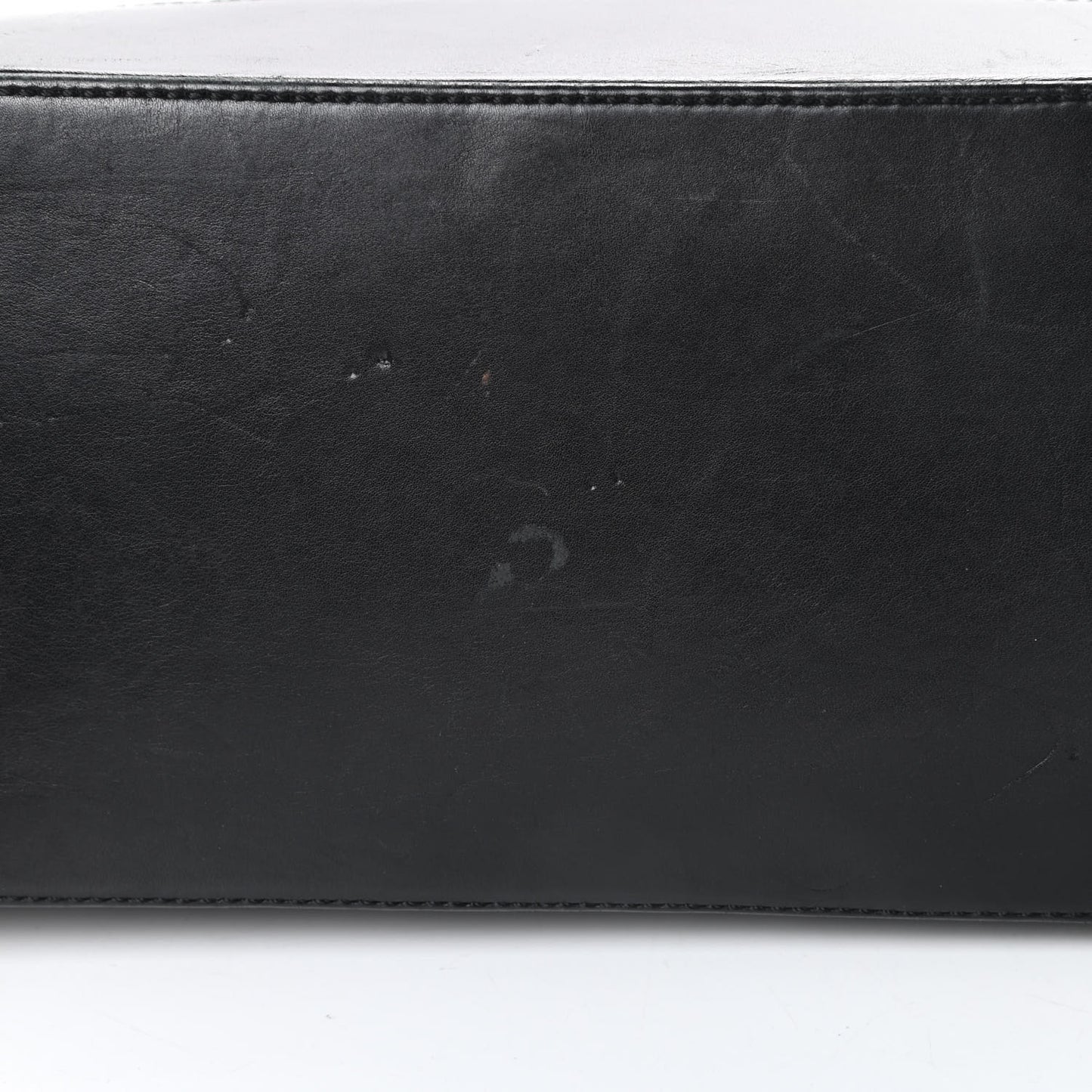 Calfskin Stitched Large VIP Shopping Tote Black