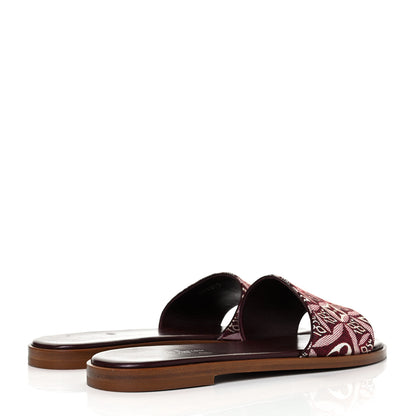 Louis Vuitton Jacquard Since 1854 Lock It Flat Mule 37 Bordeaux 4 of 7
