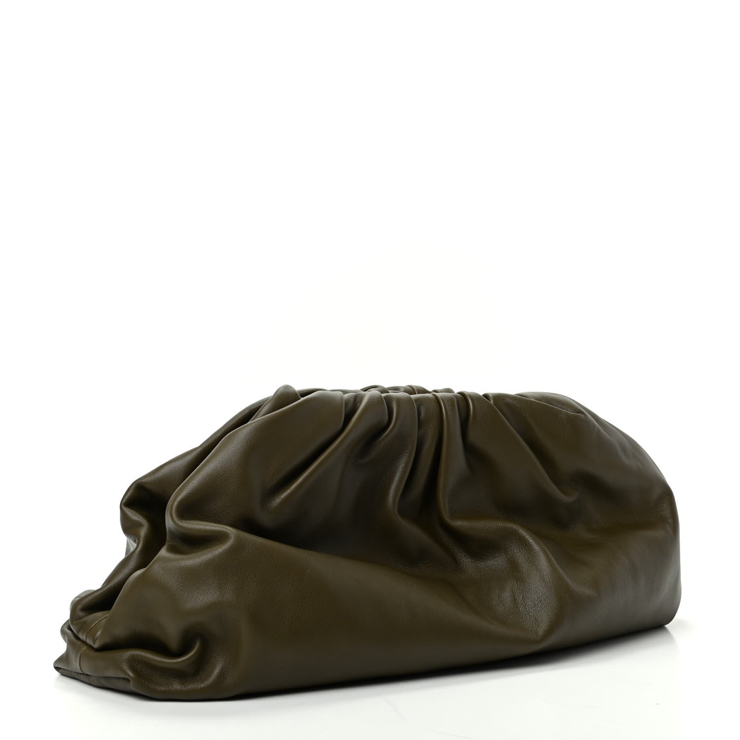 Bottega Veneta Smooth Butter Calf The Pouch Oversized Clutch Kaki Fondent 3 of 6