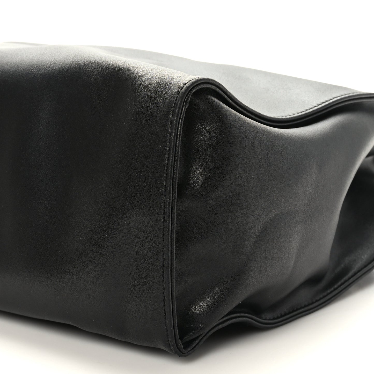 Vegan Leather Medium Shopping Bag Black