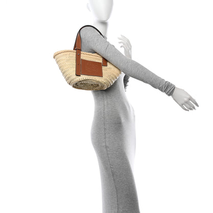Loewe Raffia Small Basket Tote Bag Natural Tan 2 of 10