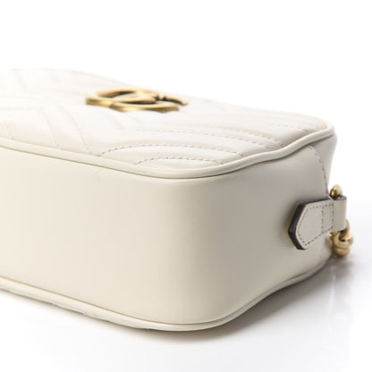 Gucci Calfskin Matelasse Small GG Marmont Chain Shoulder Bag White 7 of 10