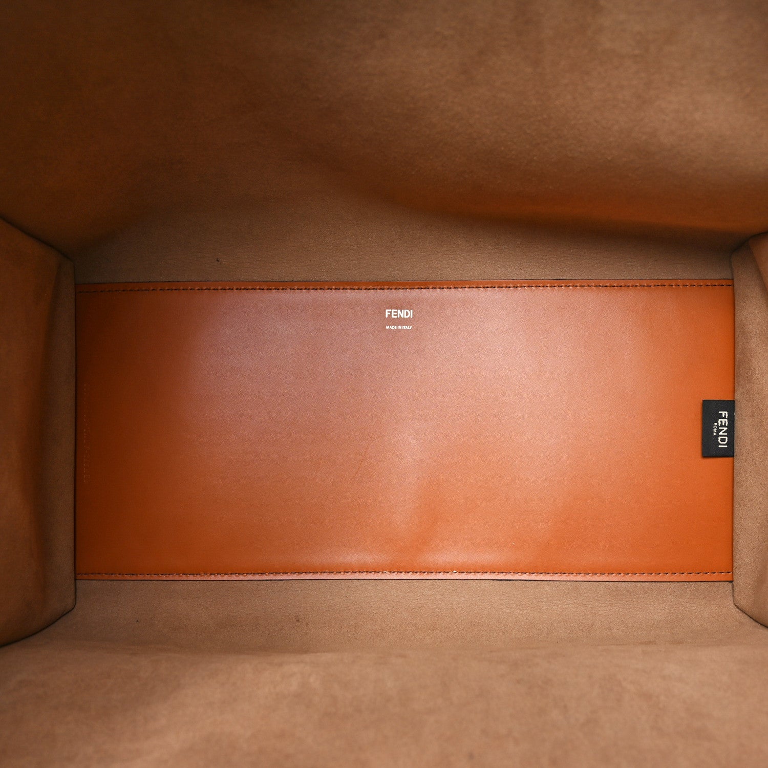 Fendi Vitello King Plexiglass Large Fendi Sunshine Shopper Tote Cuoio 5 of 9