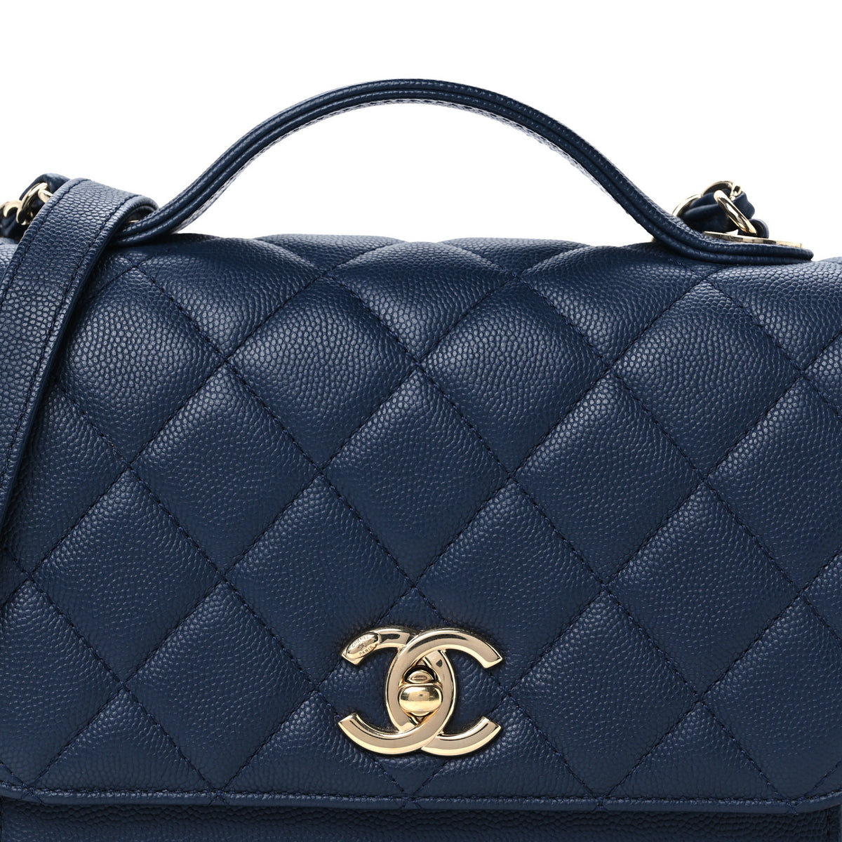 Chanel Caviar Quilted Small Business Affinity Flap Navy 9 of 11