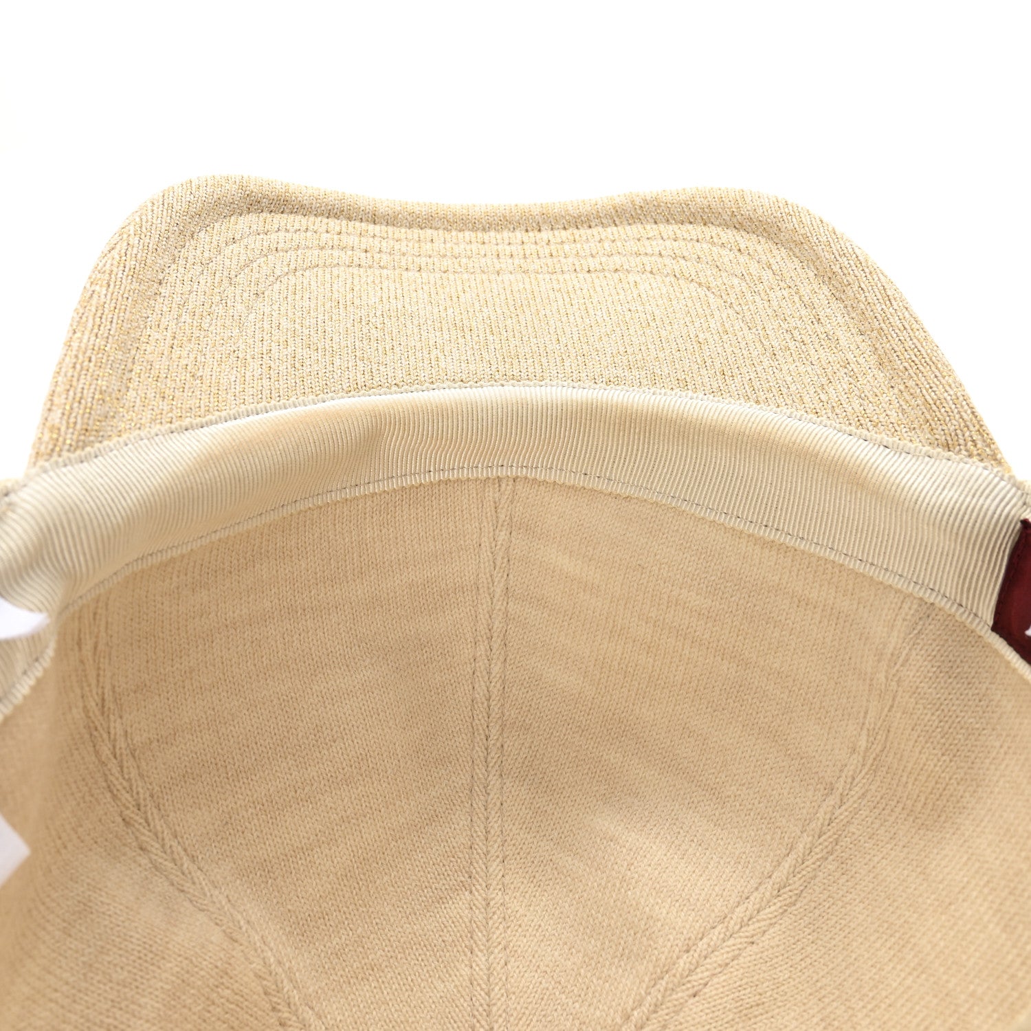 Gucci Wool Lame Double G Crystal Baseball Hat L Beige 10 of 10