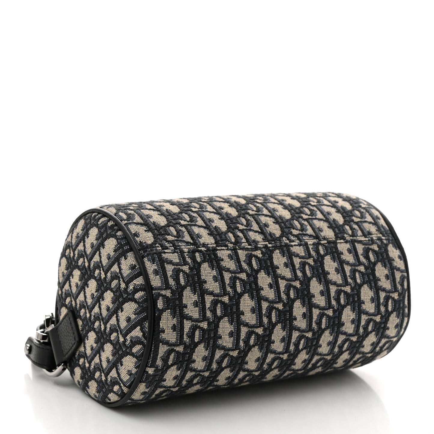 Oblique Mini Roller Saddle Bag With Strap Beige Black